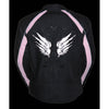 Women's Textile Jacket w/ Stud & Wings Detailing - HighwayLeather