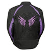 Women's Textile Jacket w/ Stud & Wings Detailing - HighwayLeather