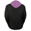 Ladies 3/4 Jacket w/ Reflective Tribal Detail - HighwayLeather