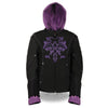 Ladies 3/4 Jacket w/ Reflective Tribal Detail - HighwayLeather