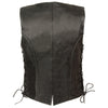 Ladies Snap Front Vest w/ Thin Braid - HighwayLeather