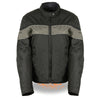 Ladies Lightweight Black Textile Jacket w/ Stretch & Reflective Piping - HighwayLeather