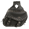 Large Zip-Off PVC Studded Throw Over Saddle Bag (15X12X7X22) - HighwayLeather