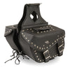 Medium Zip-Off PVC Studded Throw Over Saddle Bag (13X10X6X19) - HighwayLeather