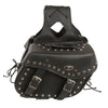 Medium Zip-Off PVC Studded Throw Over Saddle Bag (13X10X6X19) - HighwayLeather