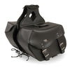 Large Zip-Off PVC Throw Over Saddle Bag (15X12X7X22) - HighwayLeather