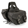 Medium Zip-Off PVC Studded Throw Over Saddle Bag (13X10X6X19) - HighwayLeather