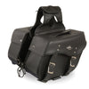 Medium Zip-Off PVC Studded Throw Over Saddle Bag (13X10X6X19) - HighwayLeather