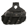 Large Zip-Off PVC Throw Over Riveted Saddle Bag (16X11X6X22) - HighwayLeather