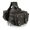 Medium Zip-Off PVC Throw Over Riveted Saddle Bag (13X10X5X20) - HighwayLeather