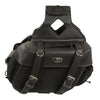 Medium Zip-Off PVC Throw Over Riveted Saddle Bag (13X10X5X20) - HighwayLeather