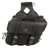 Large Zip-Off PVC Slanted Throw Over Saddle Bag (15X12X5X22) - HighwayLeather