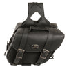 Medium Zip-Off PVC Slanted Throw Over Saddle Bag (12X9X5X18) - HighwayLeather