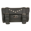 Double Strap Studded Tool Bag w/ Quick Release (10X4.5X3.25) - HighwayLeather