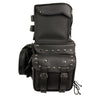 Large Four Piece Studded PVC Touring Pack w/ Barrel Bag (15.5X13X10) - HighwayLeather