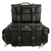 Large Four Piece PVC Touring Pack w/ Barrel Bag (15.5X13X10) - HighwayLeather