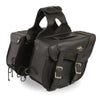 Medium Braided Zip-Off PVC Throw Over Saddle Bag(12X9X6X17.5) - HighwayLeather