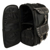 Extra Large Two Piece Studded Nylon Touring Pack (15X21X10) - HighwayLeather
