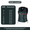 Women's Lace up side leather motorcycle vest NKD - HighwayLeather