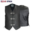 Highway Leather Heavy Metal Rocker Braid Waistcoat Motorcycle Vest SKU # HL11650 - HighwayLeather