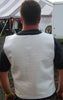 Men White Bullet Proof Style Leather Vest For Bikers Club - HighwayLeather