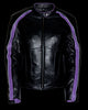 Purple Angel Wings Women Leather Jacket - HighwayLeather