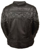 Women Nylon Motorcycle Jacket with Reflector Skulls with Gun Pockets - HighwayLeather