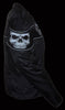 Women Nylon Motorcycle Jacket with Reflector Skulls with Gun Pockets - HighwayLeather