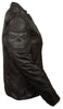 Women Nylon Motorcycle Jacket with Reflector Skulls with Gun Pockets - HighwayLeather