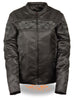 Women Nylon Motorcycle Jacket with Reflector Skulls with Gun Pockets - HighwayLeather