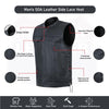 SOA Men's Leather Vest Anarchy Motorcycle Club Concealed Carry Side Lace 685SPT - HighwayLeather