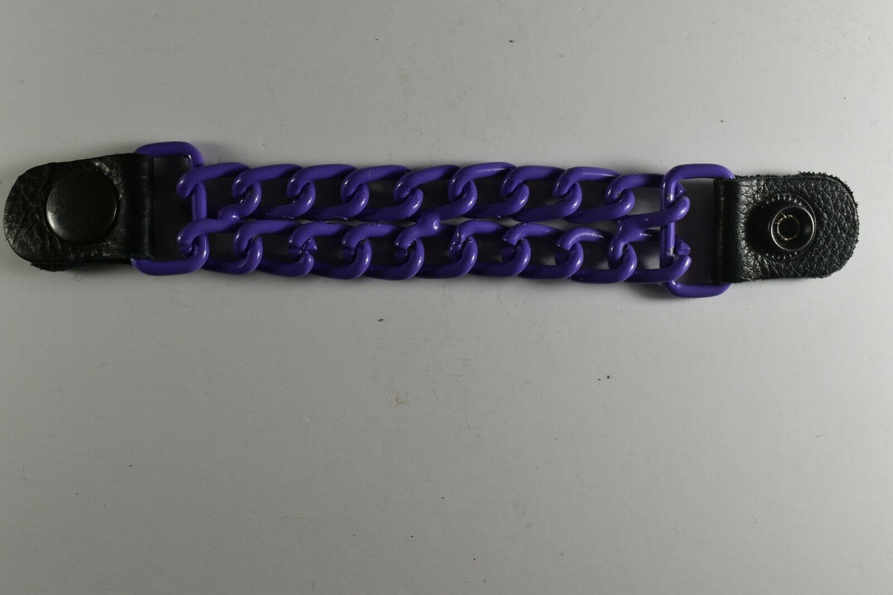 Motorcycle Leather Chain Vest Extender Biker Snap on - Extend your Vest (PURPLE) - HighwayLeather