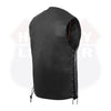 Mens Genuine Leather 10 Pockets Motorcycle Biker Vest ANARCHY Black SOA #3540BLK - HighwayLeather