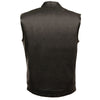 Men's Open Neck Club Vest w/ Hidden Snaps - HighwayLeather