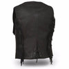The Apache Ladies Lightweight Fringe Leather Vest Motorcycle Tassel Frill Vest Bikers - HL14572 - HighwayLeather