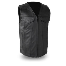 The Badlands Men's Updated Traditional Jean Style V Neck Vest - HighwayLeather