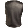 The Honey Badger Ladies Classic Five Snap with Side Laces Vest - HighwayLeather