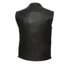 The Rampage Men's Banded Collar & Hip Relief Side Zippers Vest - HighwayLeather