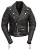 Women's Classic Motorcycle Leather Jacket Quilted Liner - HighwayLeather