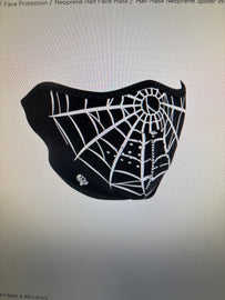 Half Mask Neoprene Spider Web-WNFM055H - HighwayLeather