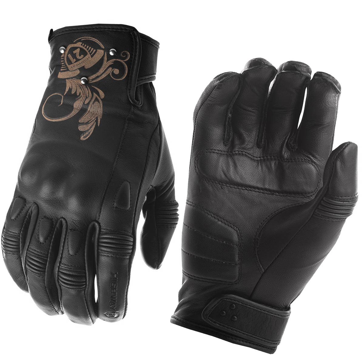 WOMEN'S VENUS GLOVES BLACK/GREY MD - HighwayLeather