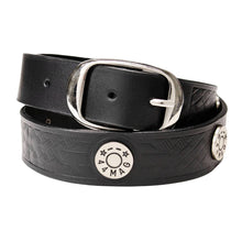 MP7124 - BLE1007 Men's 44 MAG Black Leather Belt w/ Interchangeable Buckle-1.5 In Wide - HighwayLeather