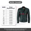 Buffalo Leather Gear men's black long sleeve leather shirt with mandarin collar, stylish men's jacket made from genuine leather.