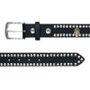 BLA1127 Leather Belt With Studs And Skulls - HighwayLeather