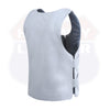 Men’s Gray Leather Motorcycle Vest – Club Style Biker Vest, Bulletproof Look, Shade #36 (SKU# 11643Gray36)