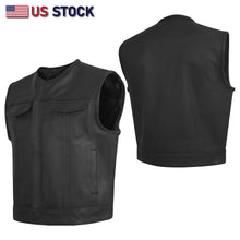 HL11659SPT Low Rise Short Torso Black Club Style Vest (Cow Leather) - HighwayLeather