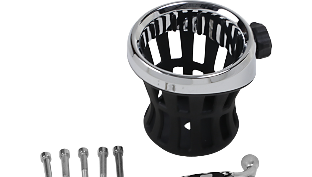 Chrome perch mount accessory by Drag Specialties, designed for motorcycle handlebar installation.