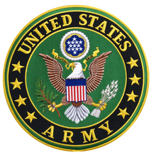 PATCH US ARMY LOGO 3"-PPE1200 : 3W 3H - HighwayLeather