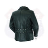 HL13103 Braided Women's Full Length Motorcycle Jacket with Side Stretch Gun Pocket - HighwayLeather
