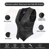 Buffalo Leather Gear women's rib stretch zipper front leather vest, stylish and fitted with a front zipper, ideal for casual wear.